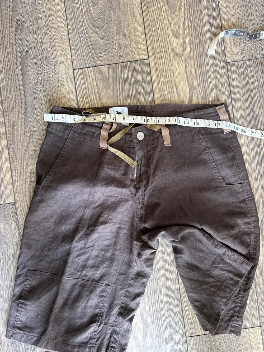 Nico Genze New York  - Brown linen shorts cargo xl
